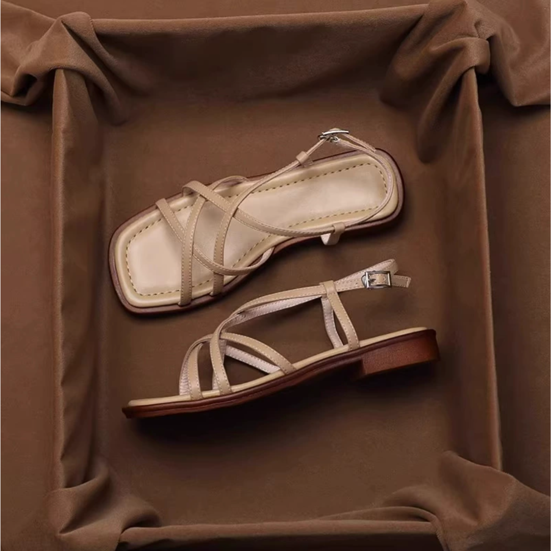 Fiorella Leather Strap Sandals - Solmara