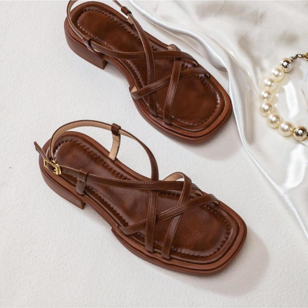 Fiorella Leather Strap Sandals - Solmara