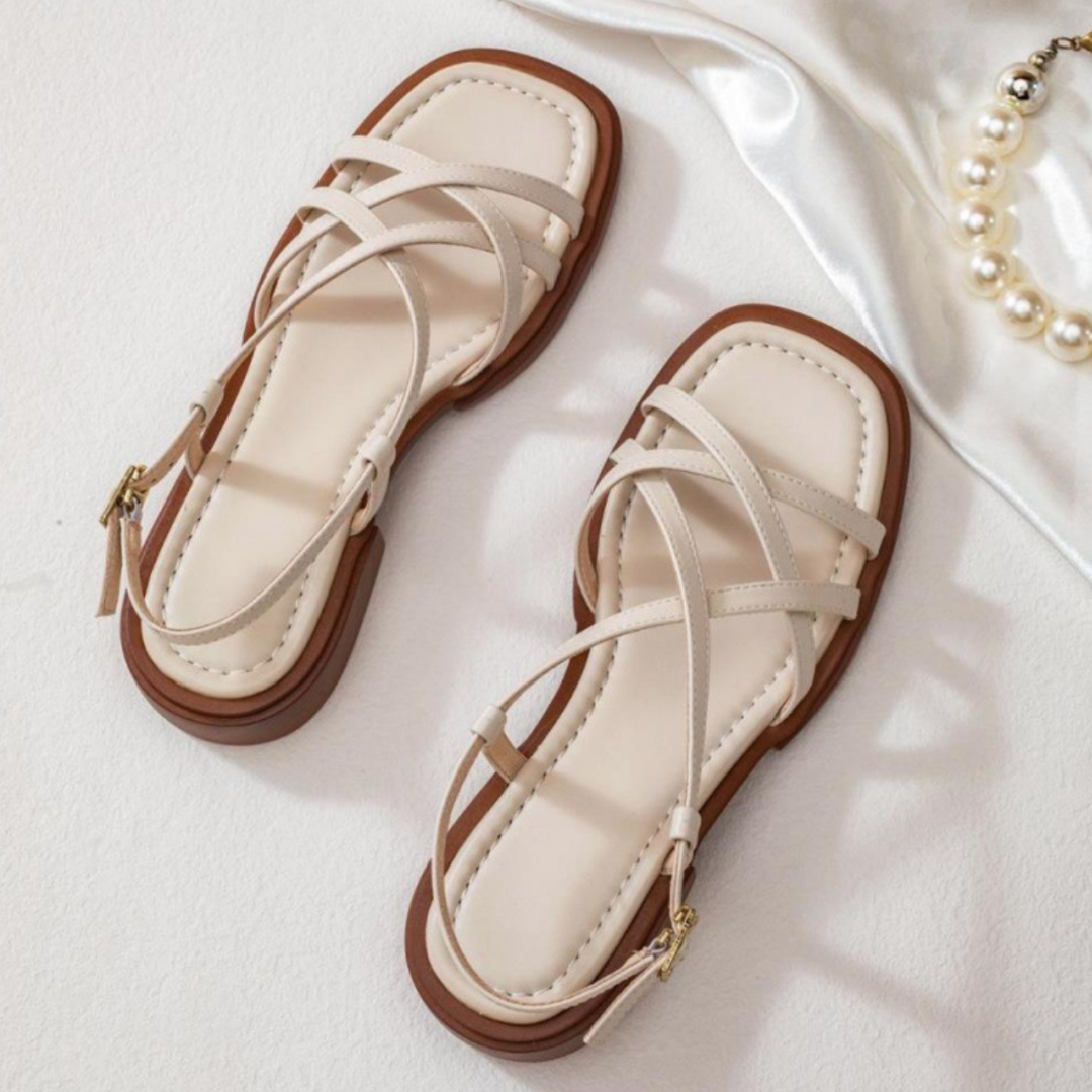 Fiorella Leather Strap Sandals - Solmara