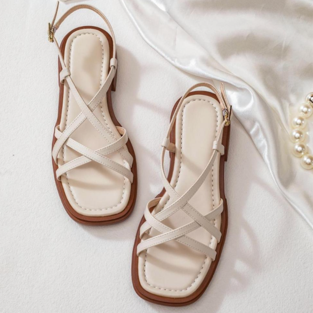 Fiorella Leather Strap Sandals - Solmara