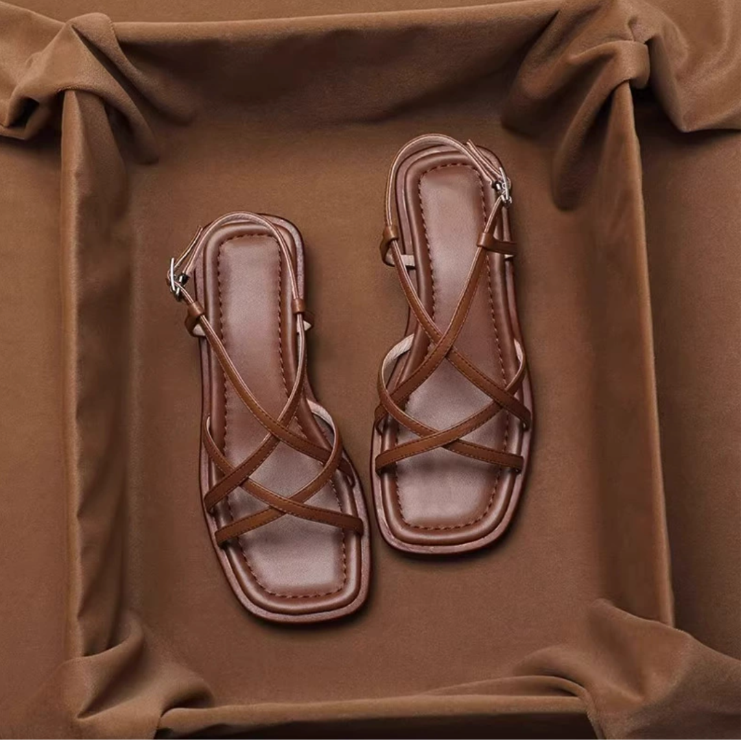 Fiorella Leather Strap Sandals - Solmara