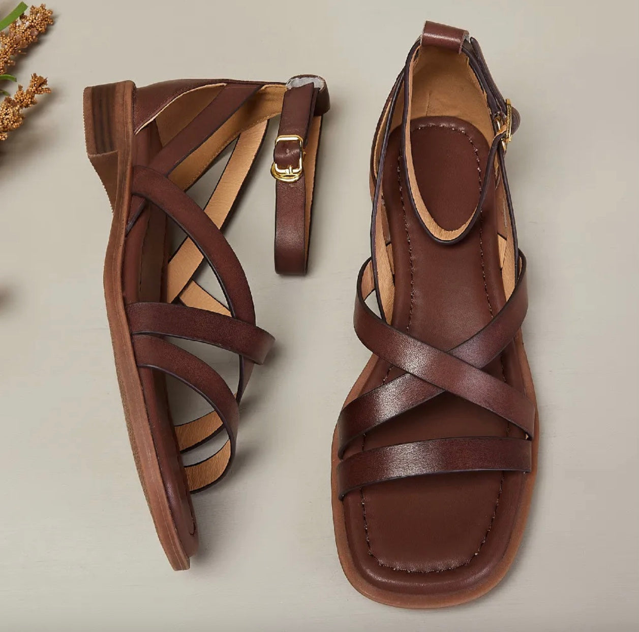 Gaia Sculpted Strap Sandals - Solmara